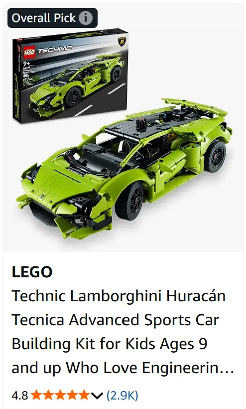 Lego Lamborghini Huracan.