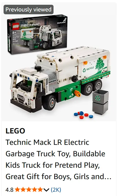 Lego garbage truck.