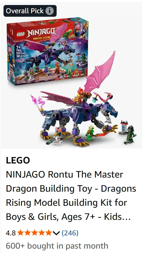 Lego Ninjago set.