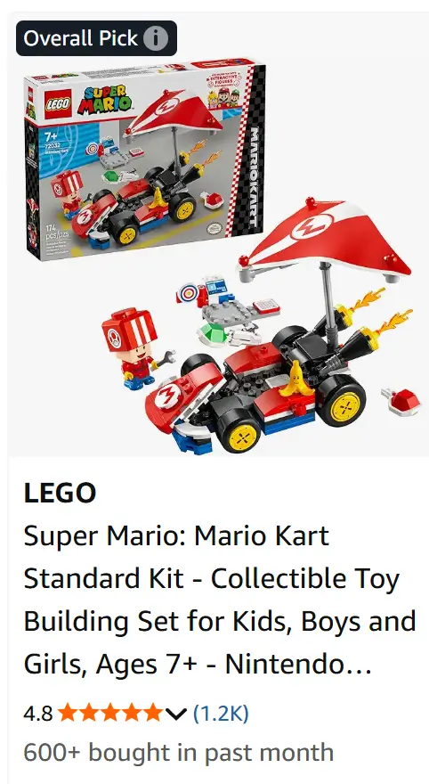 Lego Mario standard cart.