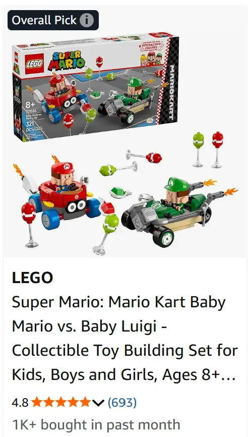 Lego Baby Mario vs Baby Luigi.