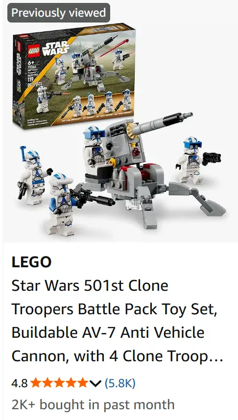Lego star wars clone trooper battle pack.