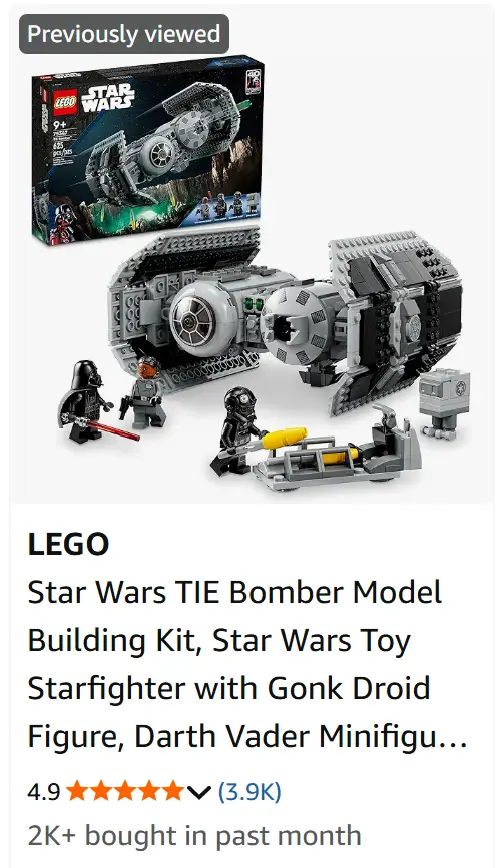 Lego star wars tie bomber.