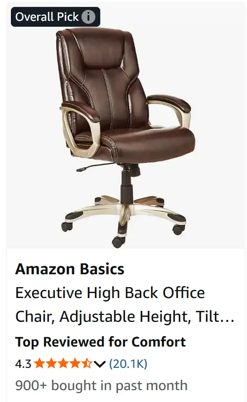 Amazon chair great price.