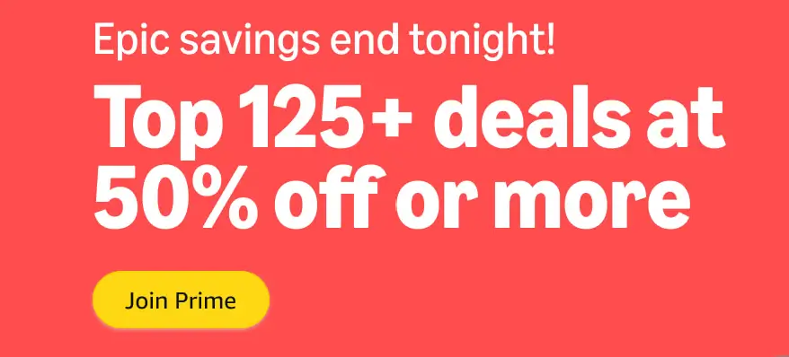 Amazon deals 50% off.