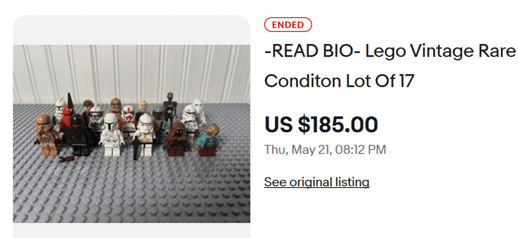 Ebay Lego Star Wars lot.