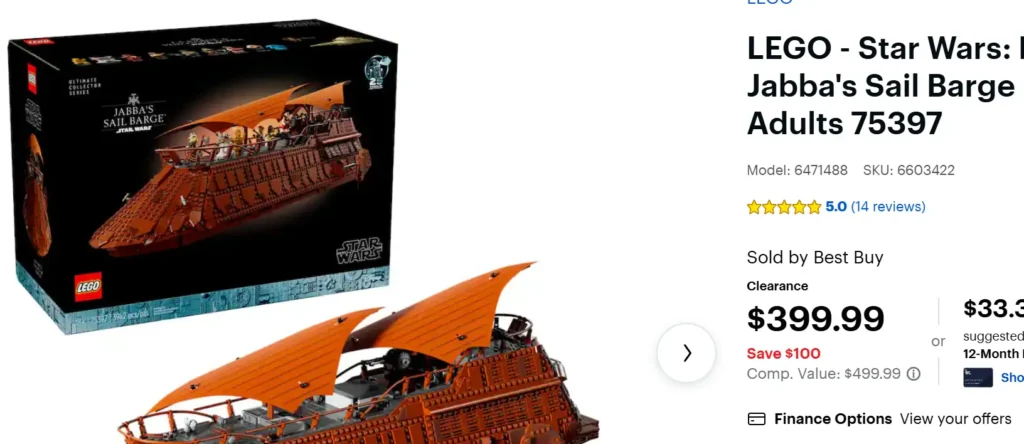 Lego star wars best buy deal.