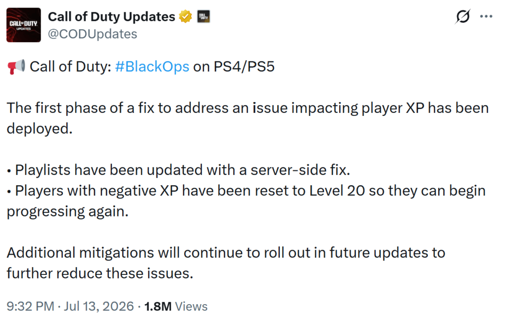 Black Ops port fixed.