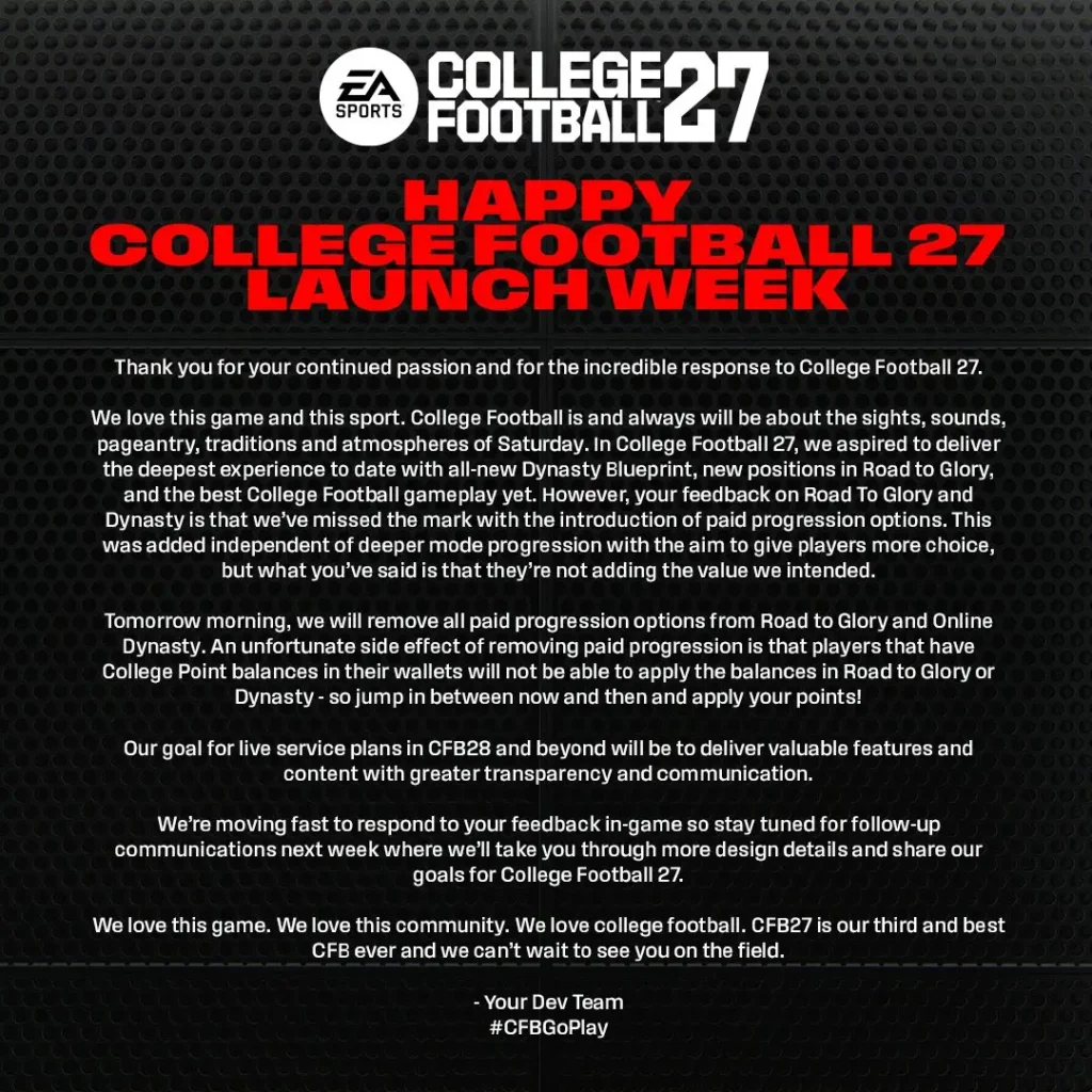 EA has responded.