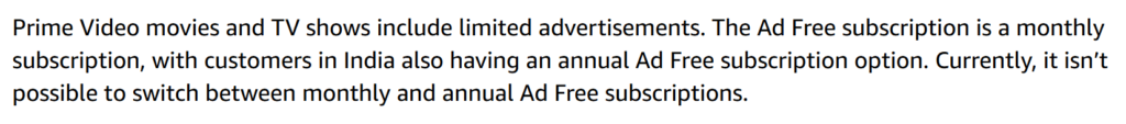 Amazon limited advertisements.