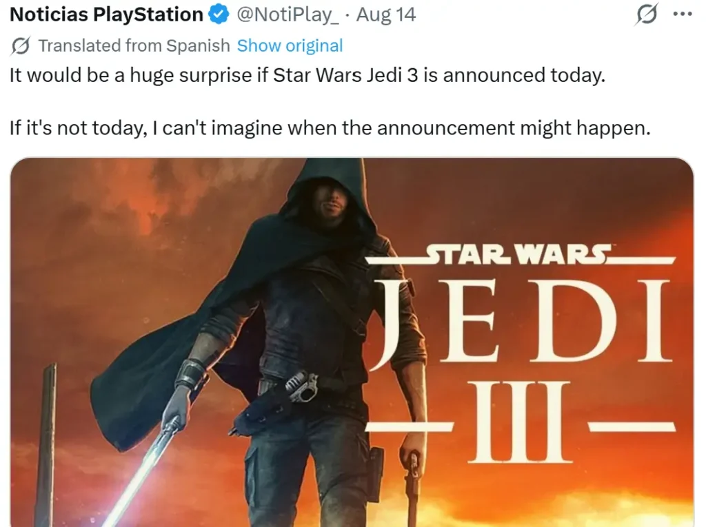 Jedi Survivor didn't release.