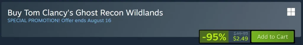 Ghost Recon Wildlands low price.