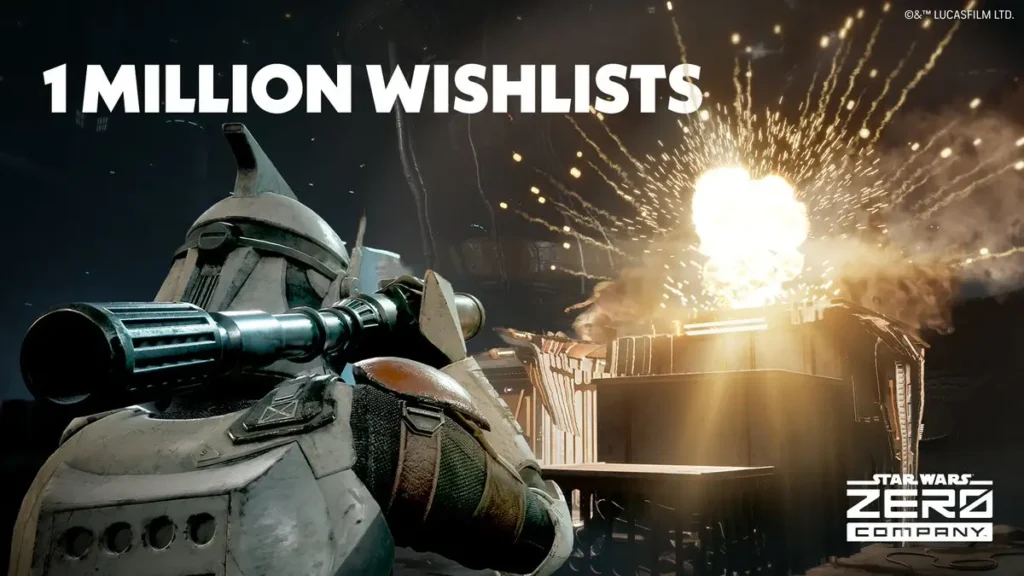 Zero Company 1 million wishlists.