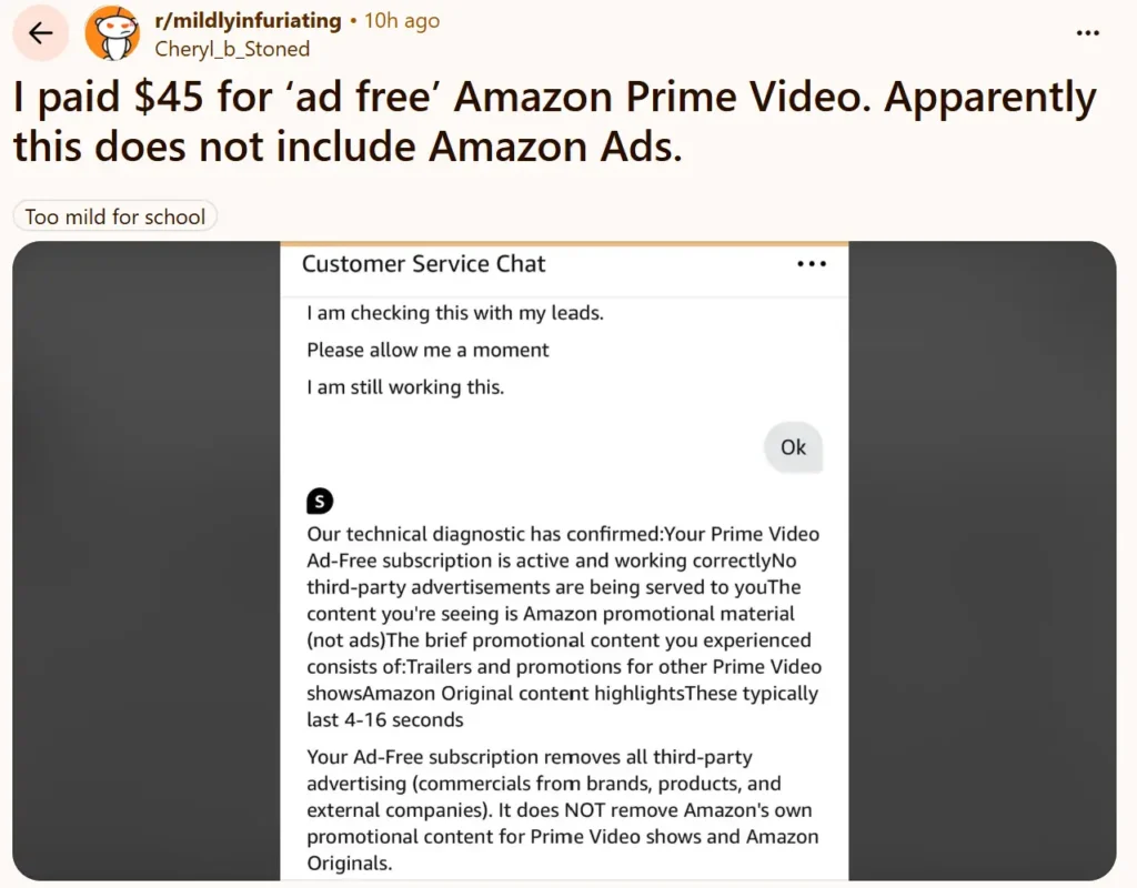 Amazon customer support.