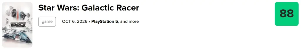 Galactic Racer success.